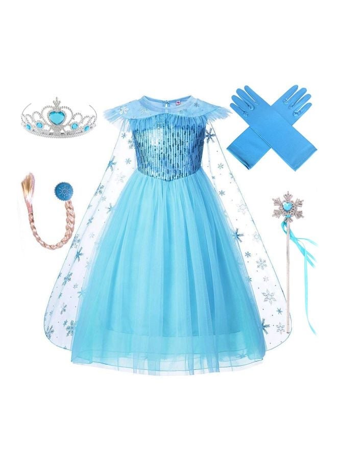 NIBEMINENT 6-Piece Snow Queen Costume Set 00001409-1 78centimeter - Image 1