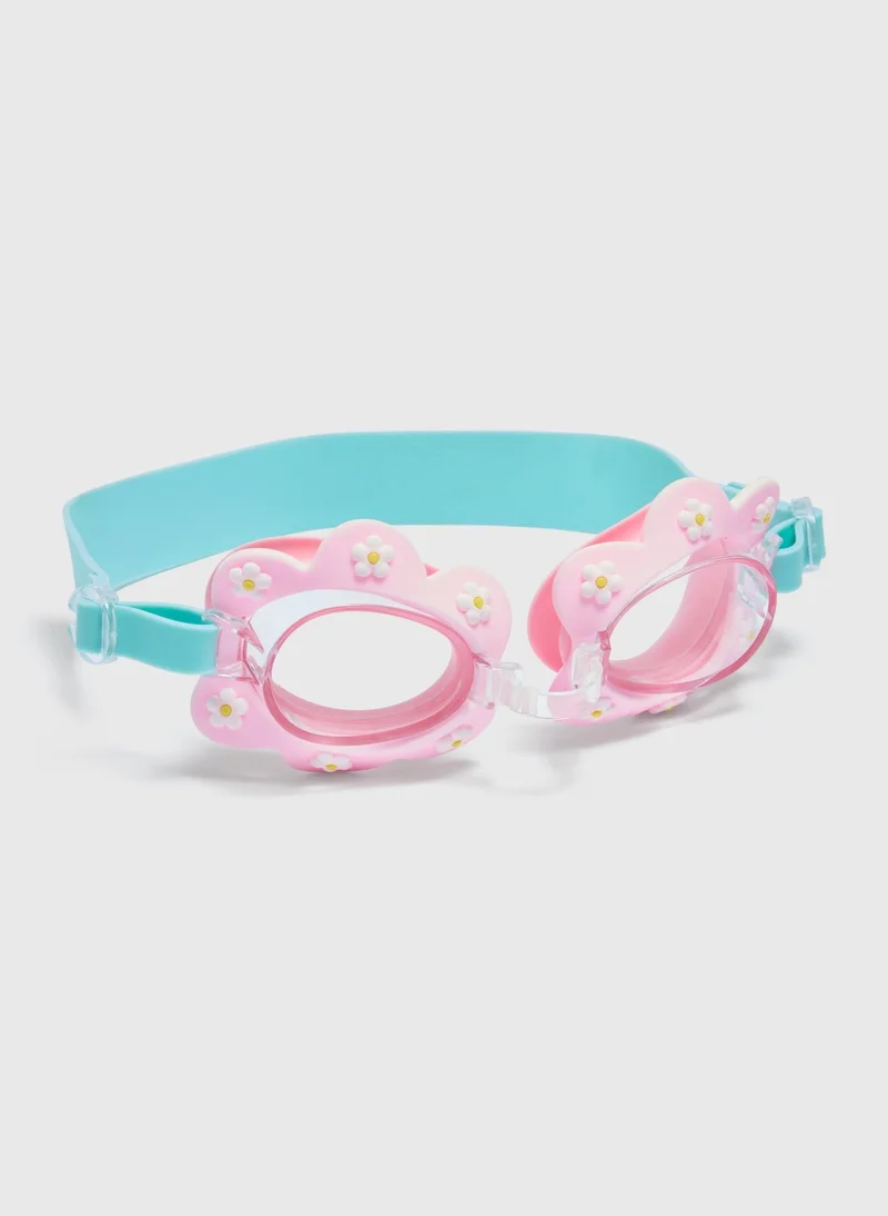 Matalan Girls Pink Flower Goggles