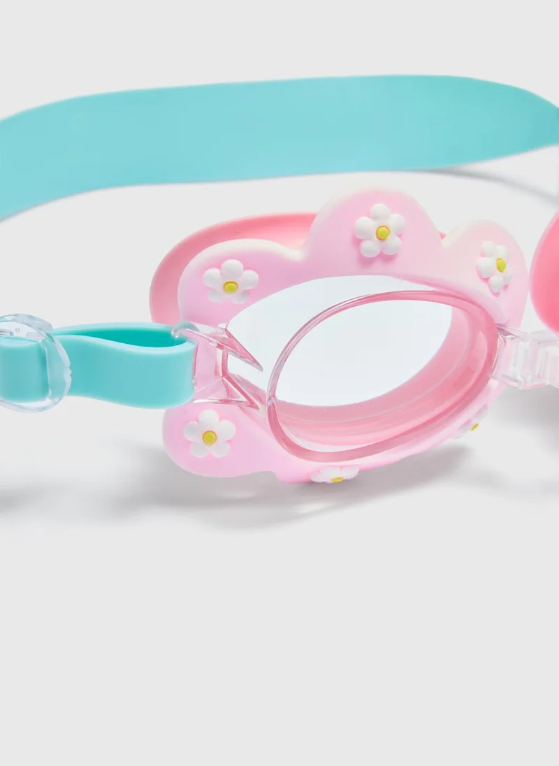 Matalan Girls Pink Flower Goggles