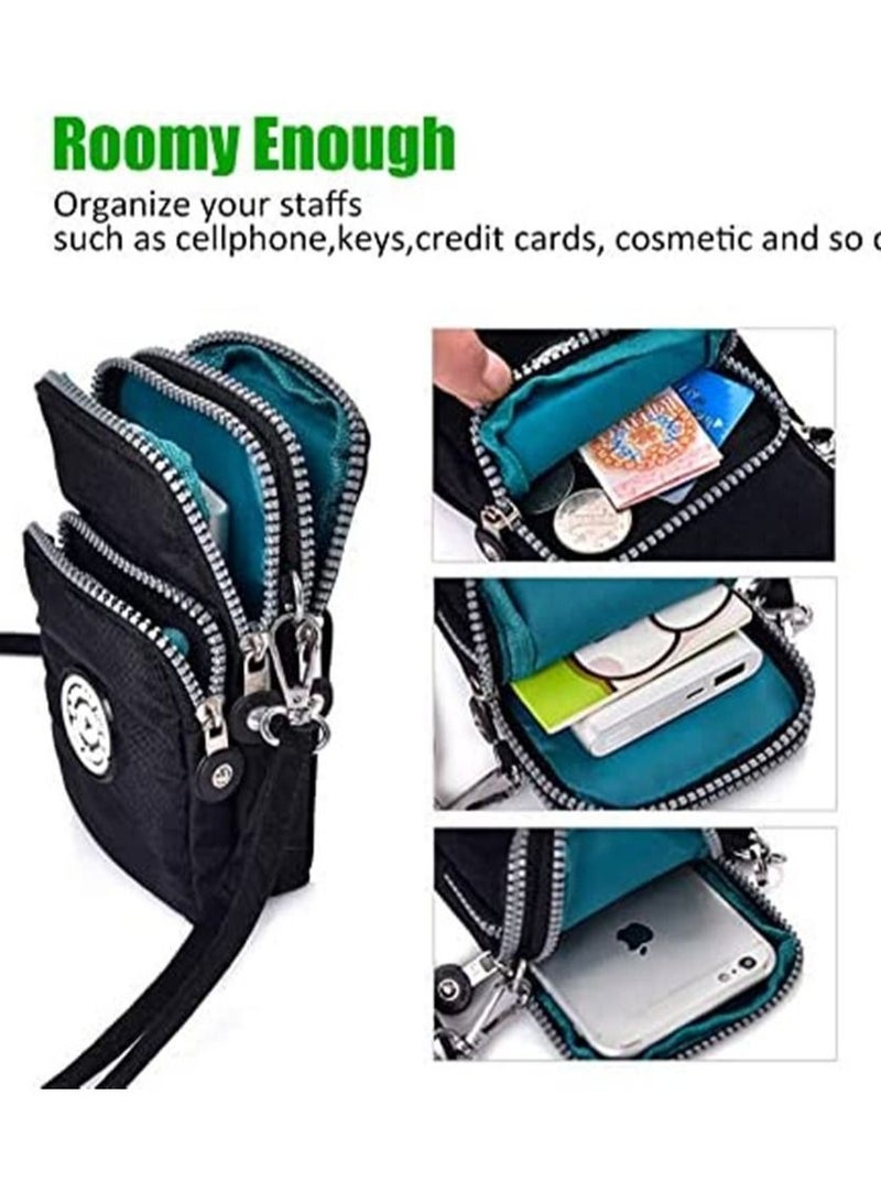 Nylon Cell Phone Purse Small Crossbody Bag for Women Girls Little Purse Wallet Crossbody Pouch - Image 3