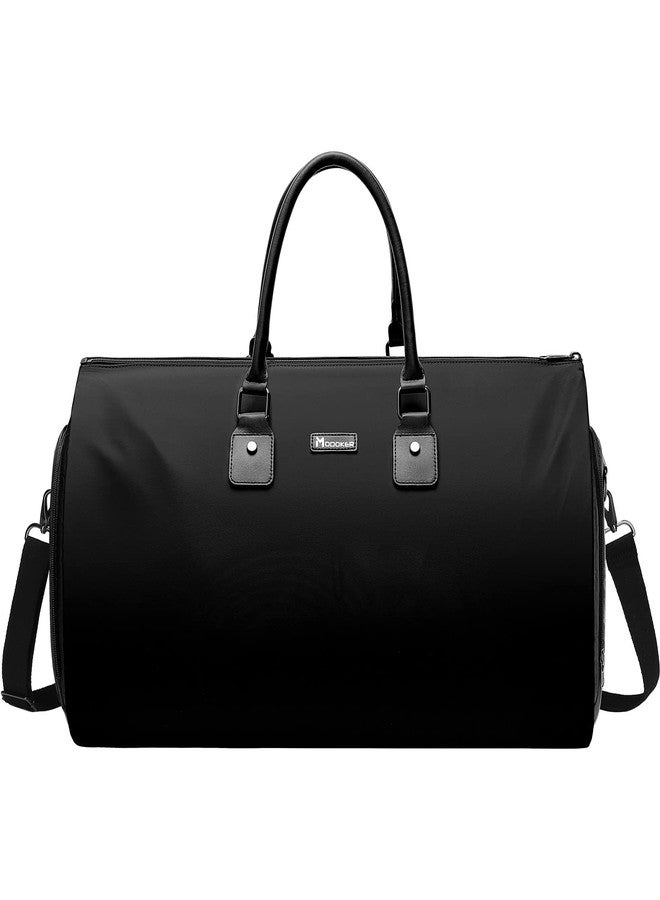 Modoker Eco-Friendly Convertible Garment Bags for Travel, Carry on Garment Duffel Bag for Women Men Weekender - 2 in 1 Hanging Suitcase Suit Travel Bags, Black - Image 1