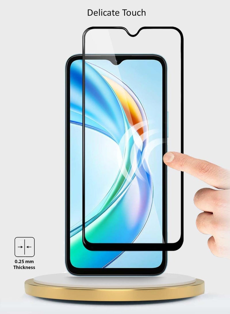 Wtech Mobile Phone Screen Protector Compatible with Honor X5b / X5b Plus / X5b+ 4G 2024 Premium E2E Series Full Glue Full Cover Tempered Glass Screen Protector - Clear/Black - Image 4