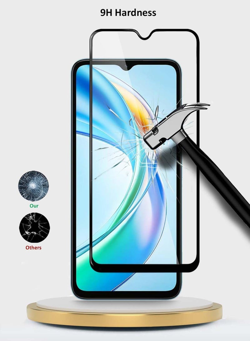 Wtech Mobile Phone Screen Protector Compatible with Honor X5b / X5b Plus / X5b+ 4G 2024 Premium E2E Series Full Glue Full Cover Tempered Glass Screen Protector - Clear/Black - Image 3