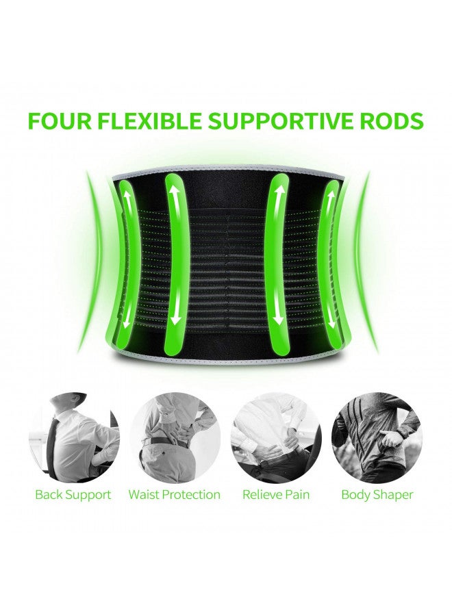 VOHUKO VOHUKO Waist Trimmer for Men, Widening Waist Trainer Ab Belt Sweat Wrap for Stomach and Back Lumbar Support Black - Image 4