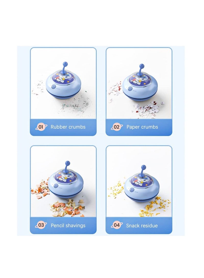 KASTWAVE Mini UFO Vacuum Cleaner, KASTWAVE Detachable Mini Vacuum Cleaner USB Charging No Dead Angle Cleaning Cleaning Dust Crumbs Computer Keyboard Suck up Crumbs dusts Hairs in Office Kitchen (Blue) - Image 4