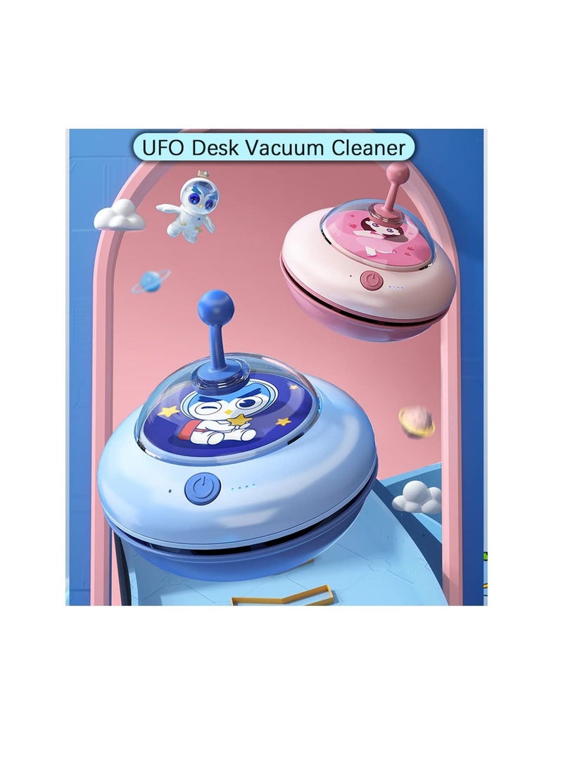 KASTWAVE Mini UFO Vacuum Cleaner, KASTWAVE Detachable Mini Vacuum Cleaner USB Charging No Dead Angle Cleaning Cleaning Dust Crumbs Computer Keyboard Suck up Crumbs dusts Hairs in Office Kitchen (Blue) - Image 2