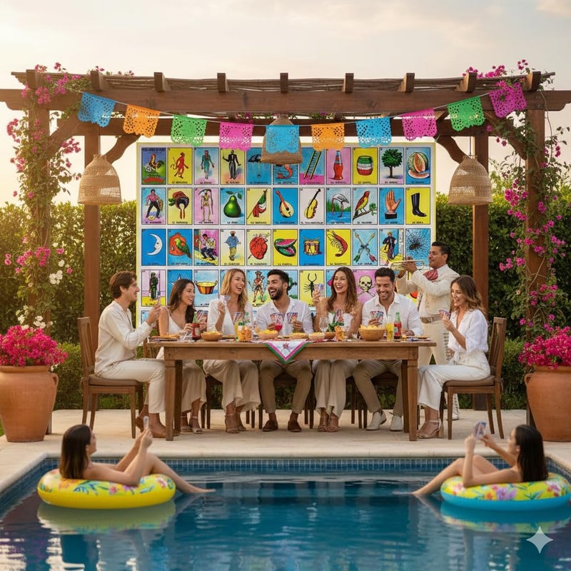 Ticuenicoa 5x3ft Loteria Cards Backdrop Mexican Fiesta Party Birthday Theme Mexico Loteria Cards Photography Background for Adult Portrait Kids Bday Supplies Fiesta Decorations Wall Decor Photoshoot - Image 4