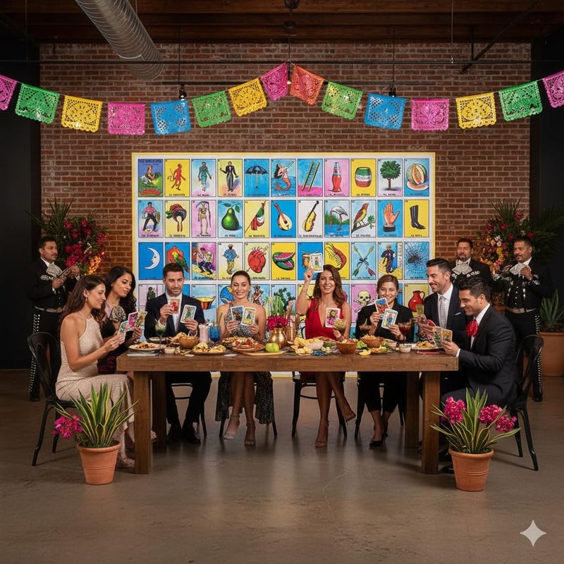 Ticuenicoa 5x3ft Loteria Cards Backdrop Mexican Fiesta Party Birthday Theme Mexico Loteria Cards Photography Background for Adult Portrait Kids Bday Supplies Fiesta Decorations Wall Decor Photoshoot - Image 5