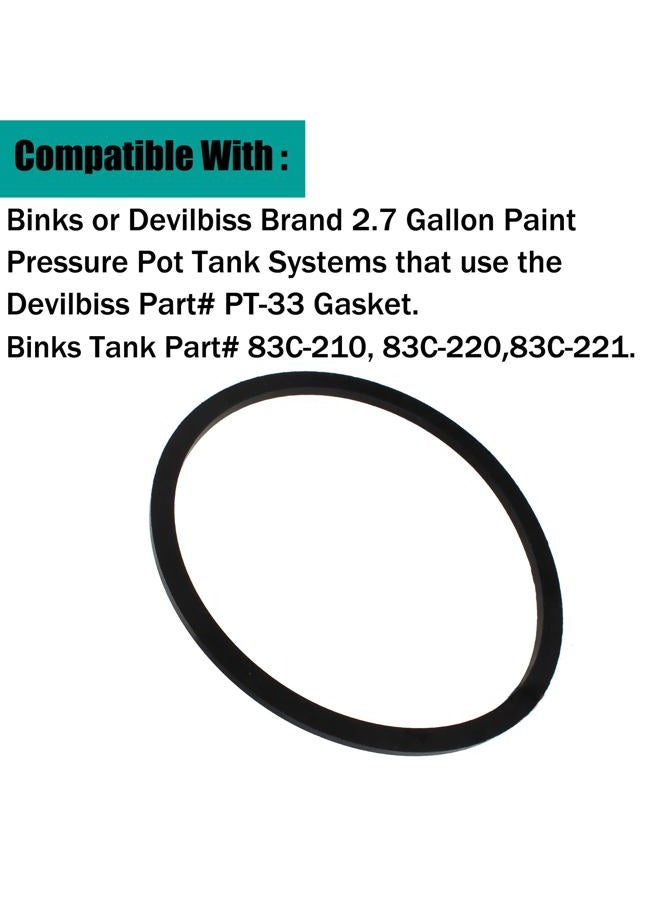 RO6G Paint Tank Lid Gasket for Binks Pressure Pot 2.5 to 2.8 Gallon fits PT8310 PT-33 83C-210 83C-220 (10L ) - 2 Pack - Image 2