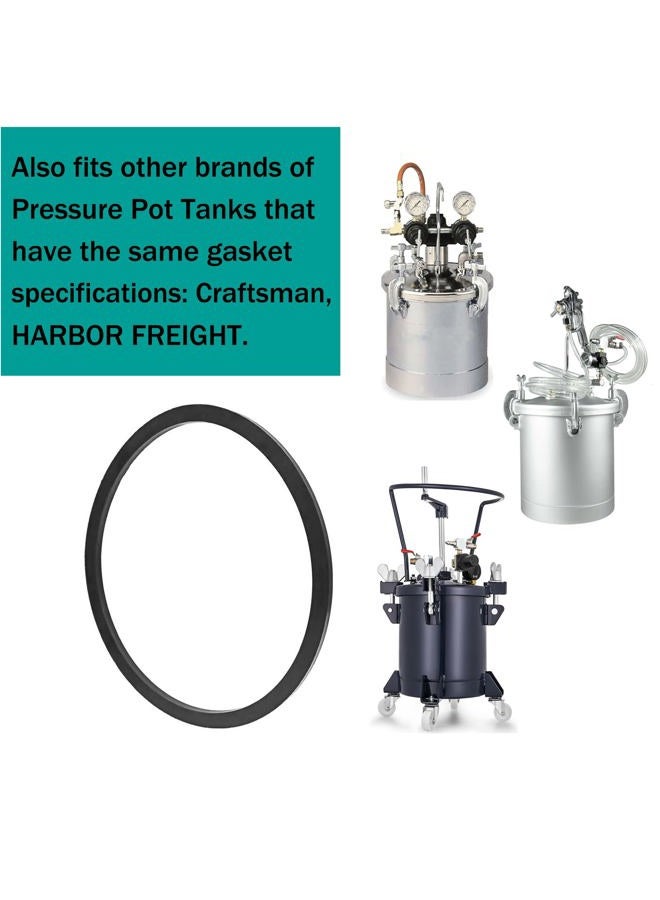 RO6G Paint Tank Lid Gasket for Binks Pressure Pot 2.5 to 2.8 Gallon fits PT8310 PT-33 83C-210 83C-220 (10L ) - 2 Pack - Image 5