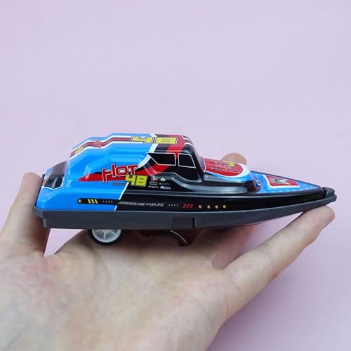 SHAKTISM Diecast Model Pull Back Metal Speed Boat Toy Set for Kids, 4 Pieces, Big Size Die‑Cast Boats, Multicolor, 3+ Years - Image 2