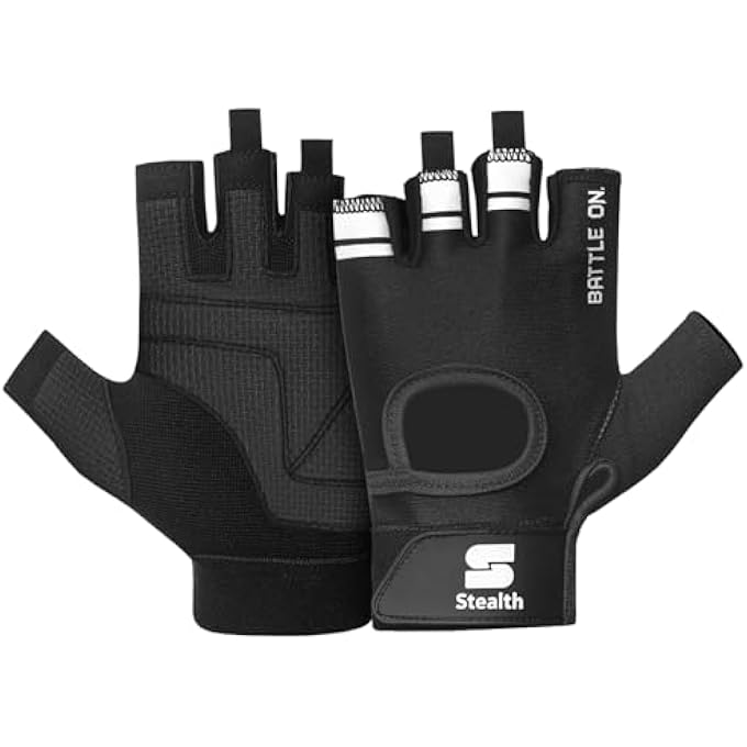 Stealth Fingerless Workout Gloves – Padded, Anti-Slip Weight Lifting Gloves For Men And Women – Breathable Gym Gloves For Cycling, Fitness, Rowing, And Training - X1 - Image 1