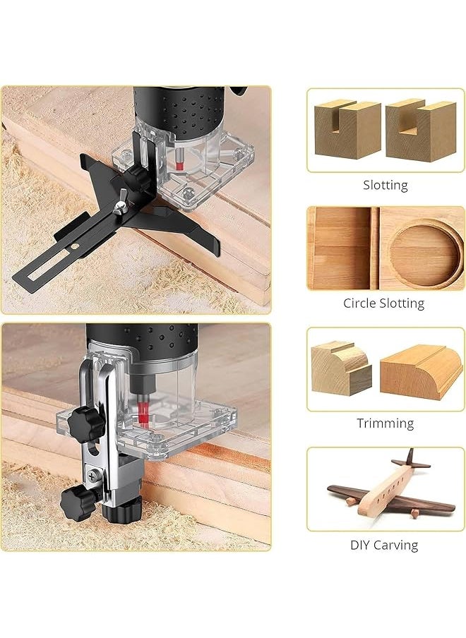 Compact Wood Router Tool Electric Hand Wood Trimmer 6 Speed 860W 33000R Min Trimmer Wood Laminator Palm Router With Trimmer Base Straight Guide Trimmer Guide Template Guide - pzsku/Z0D161843615413B19ED2Z/45/_/1740671990/d3762439-dfba-4caf-b51a-2a05434958c2