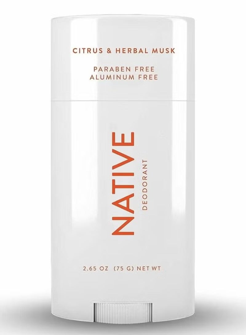 نيتيف معطر طبيعي للرجال، خالٍ من الألومنيوم مع بيكربونات الصوديوم، البروبيوتيك، زيت جوز الهند و 버터 الشيا | عطر الليمون والمسك العشبي - Image 1