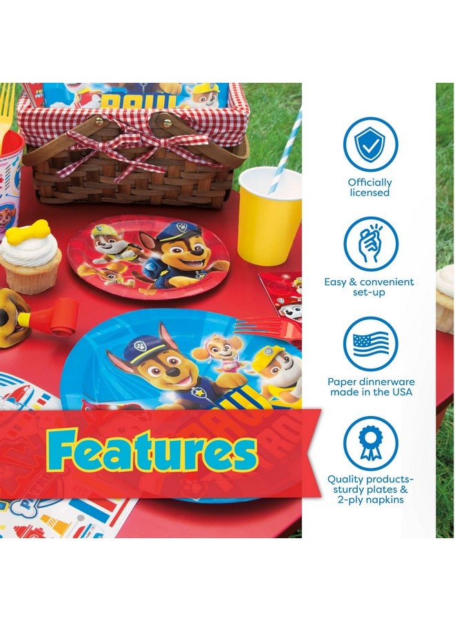 Unique Paw Patrol Birthday Decorations | Serves 16 Guests | Officially Licensed Paw Patrol Party Supplies | Banner, Tablecloth, Plates, Napkins, Sticker  - Image 3