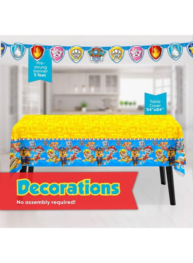 Unique Paw Patrol Birthday Decorations | Serves 16 Guests | Officially Licensed Paw Patrol Party Supplies | Banner, Tablecloth, Plates, Napkins, Sticker  - Image 4
