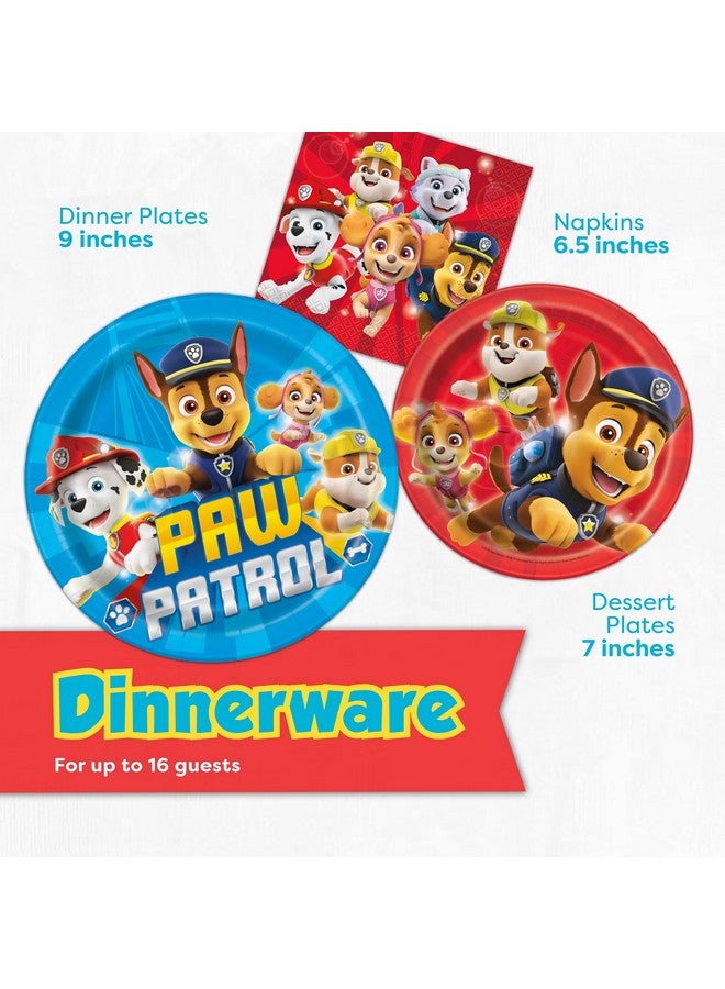 Unique Paw Patrol Birthday Decorations | Serves 16 Guests | Officially Licensed Paw Patrol Party Supplies | Banner, Tablecloth, Plates, Napkins, Sticker  - Image 5