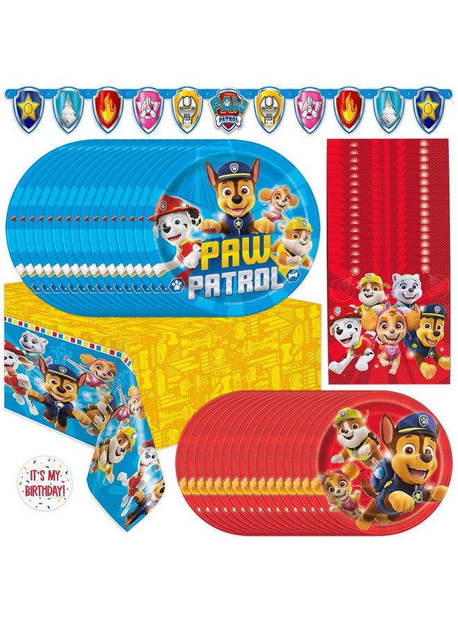 Unique Paw Patrol Birthday Decorations | Serves 16 Guests | Officially Licensed Paw Patrol Party Supplies | Banner, Tablecloth, Plates, Napkins, Sticker  - Image 1