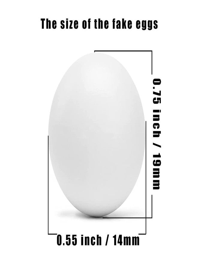 WOLEDOE 8Pcs Fake Bird Eggs, Stop Egg Laying fit Parrotlet, American Parakeet, Budgie, Diamond-Dove Artificial Eggs 14mm*19mm - Image 2