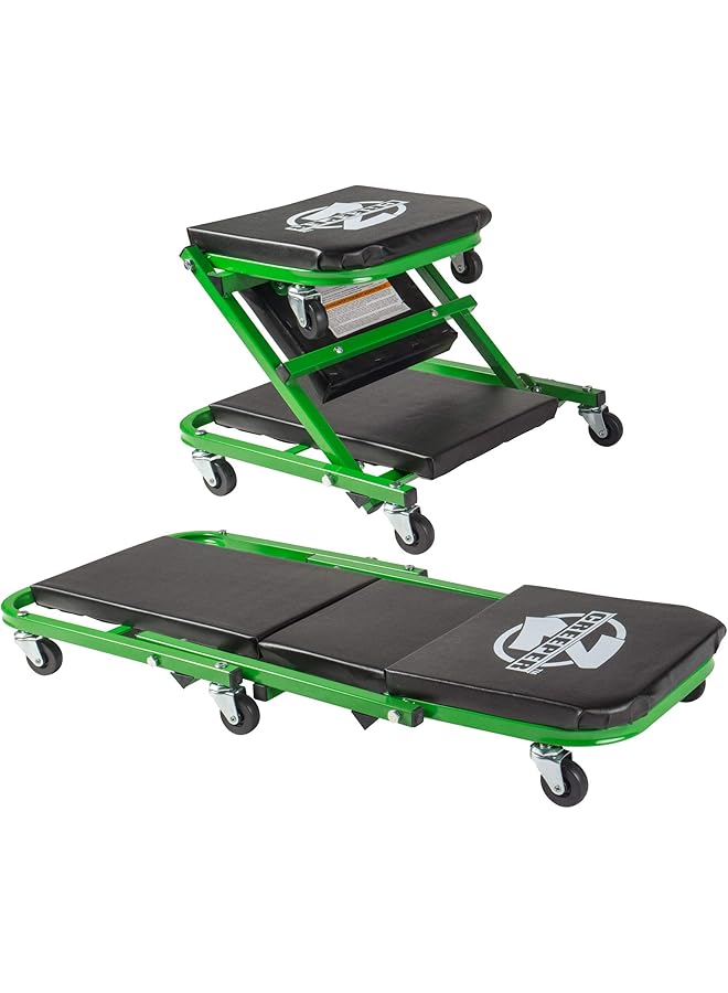 Generic C-2036Dg Black/Green 300 Lbs Mechanic Creeper  - Image 1