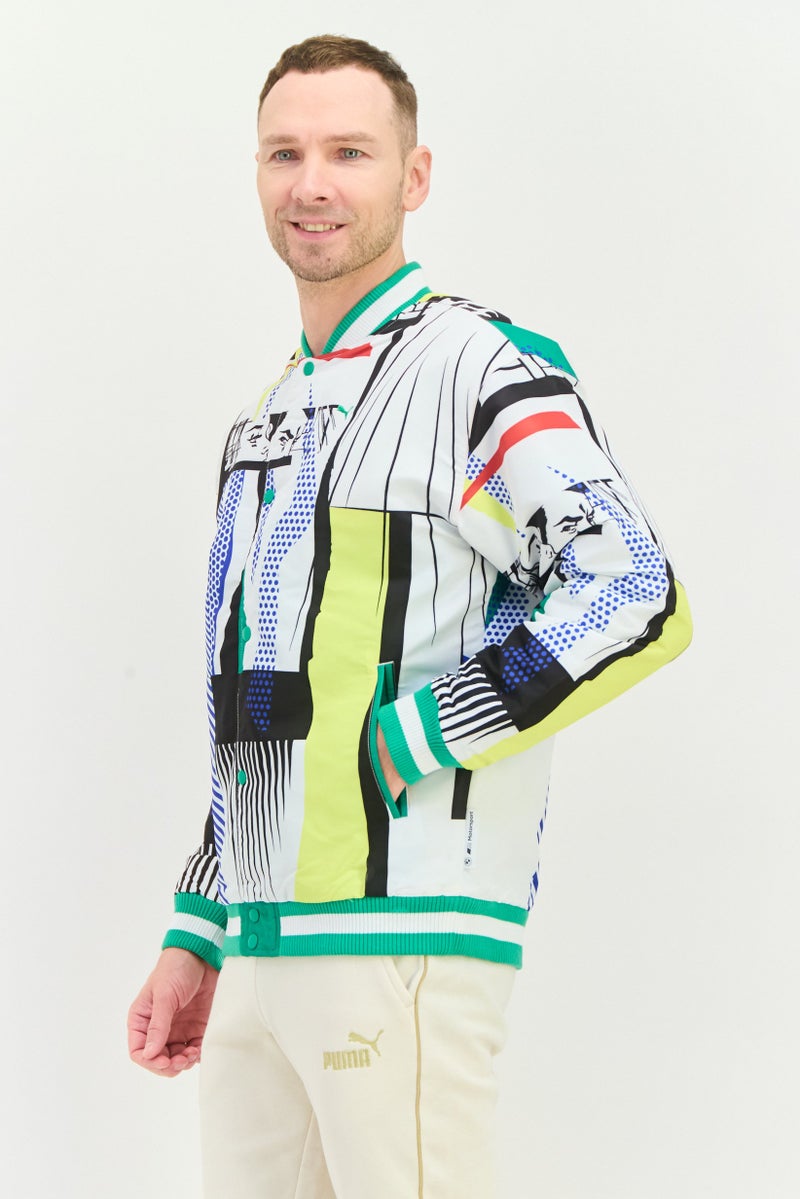 Puma x BMW Motorsport Men Sportswear Fit Outdoor Mms Ls Bomber Jacket, White - Image 2