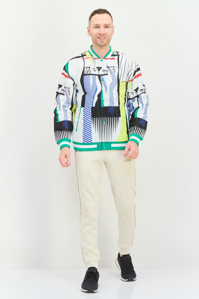 Puma x BMW Motorsport Men Sportswear Fit Outdoor Mms Ls Bomber Jacket, White - Image 4