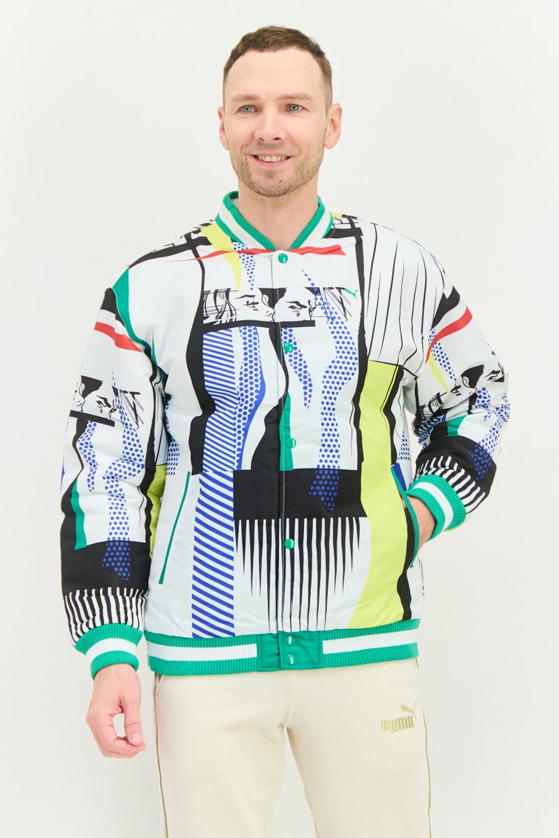 Puma x BMW Motorsport Men Sportswear Fit Outdoor Mms Ls Bomber Jacket, White - Image 1