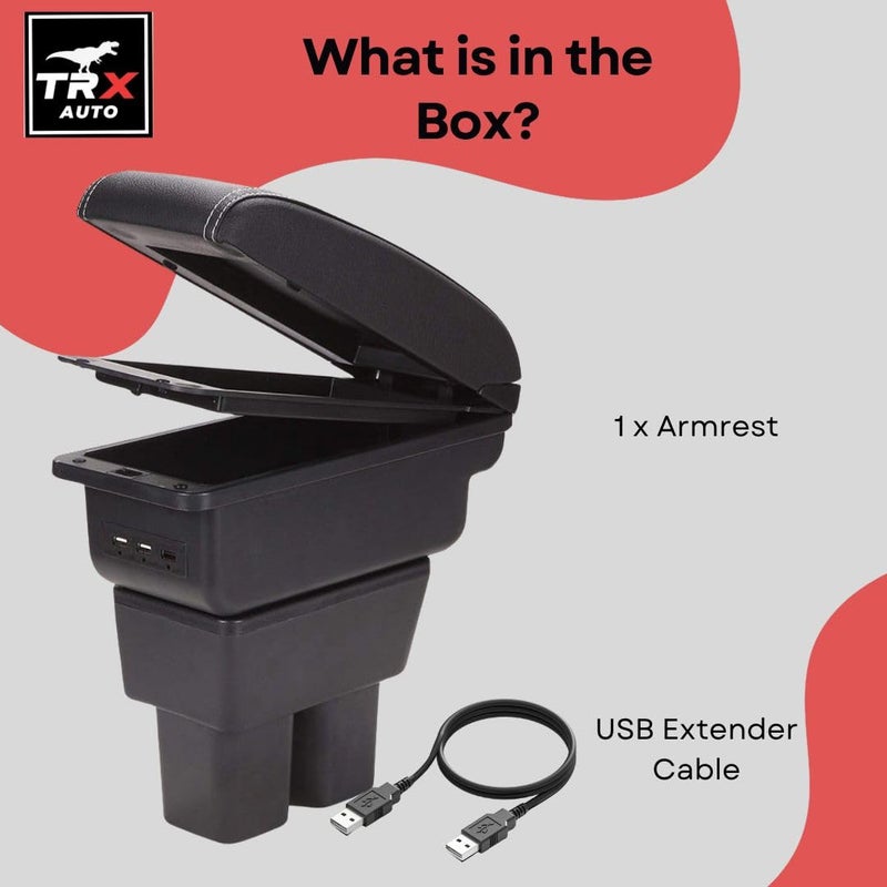  تي ار اكس اوتو صندوق تخزين بمسند ذراع مبطن بطبقتين من TRX AUTO لسيارة Suzuki Jimny بخمسة أبواب 2021–2024 (مع مفاتيح في المنتصف) - Image 4