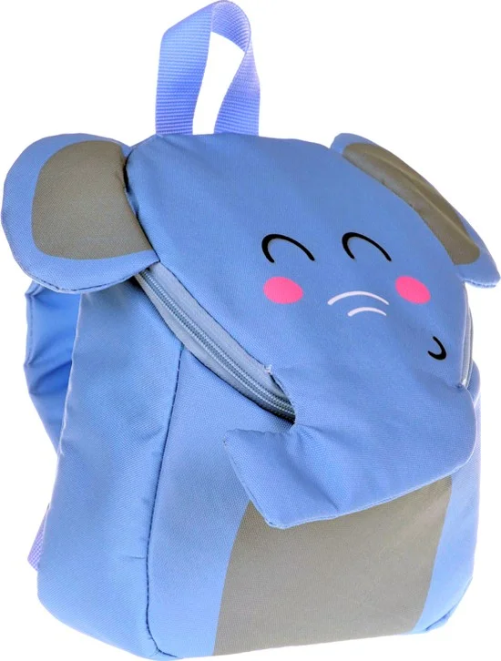 KAUKKO Kids Love Blue Elephant Kindergarten Bag V6023