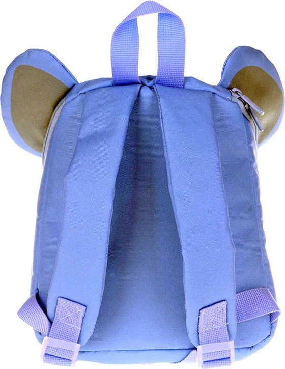 KAUKKO Kids Love Blue Elephant Kindergarten Bag V6023