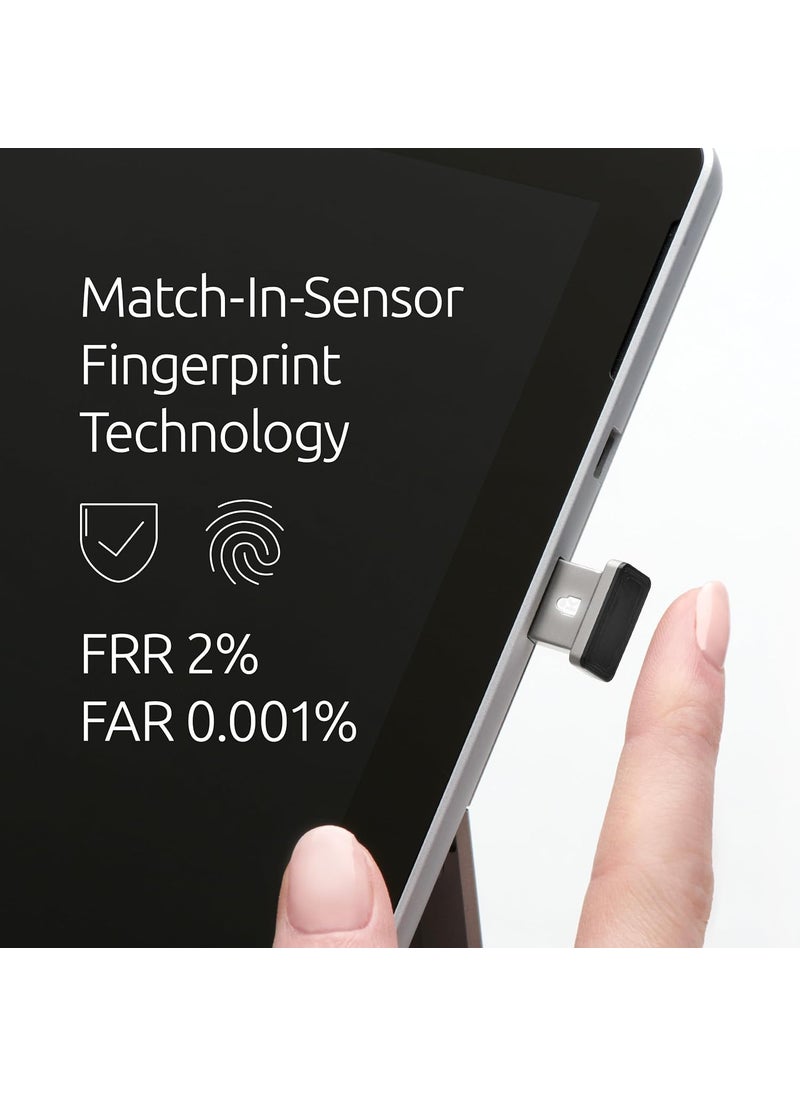 Kensington Kensington VeriMark Gen2 USBA Fingerprint Key Reader  Windows Hello  Windows Hello for Business Tap and Go AntiSpoofing K64704WW  - Image 3