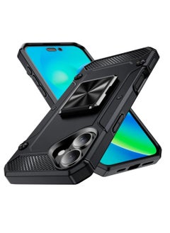 iPhone 16 Case,Lens Protective Cover,Built-in 360° Rotate Ring Kickstand, Military Grade Shockproof Test,Heavy Duty Shockproof Protective Case for iPhone 16 6.1 inch Black - pzsku/Z0D167BE5BCFFA0356B1EZ/45/_/1727160034/5b912550-4d2c-4e82-bd7a-c6c5f6d320d0