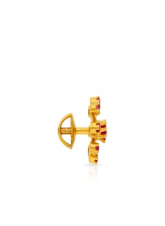 Malabar Gold and Diamonds 22 Carat 916 Purity Precia Gemstone Earrings PGNREG029ER1Y  - Image 2