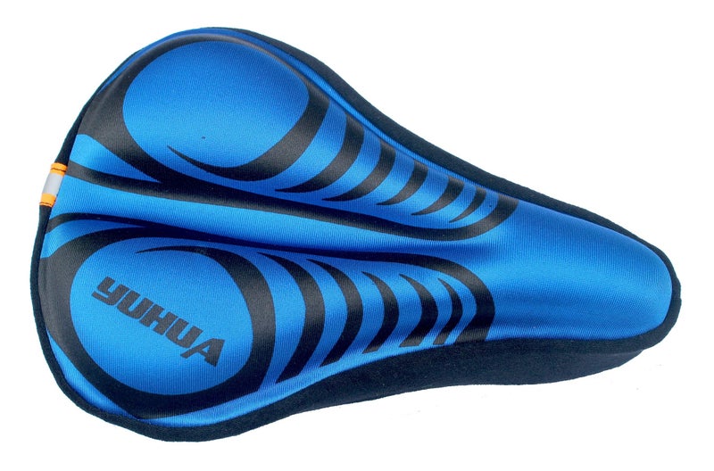Alexvyan Cycling Cushion Pad with Silicone Gel Saddle Seat Cover for Bicycle (Blue) - Image 4