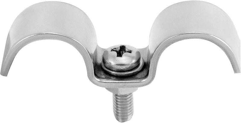 QWORK Stainless Steel Double Line Clamp, 12 Pack 5/8" Fuel Lines Clips with Mounting Screws - Image 5