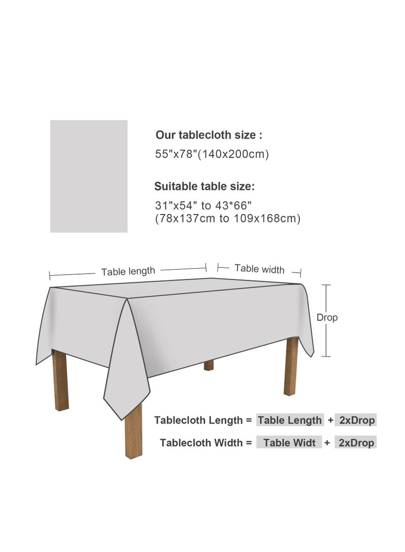 NIBEMINENT Sunflower Tablecloth, Rectangle Waterproof Floral Table Cloth, Wipeable PVC Flower Cover for Kitchen Dining Parties(Beige, 140x200cm) - Image 5