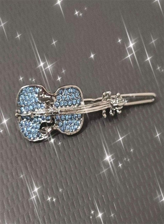 baolaili Crystal Rhinestone Barrette Hair Accessories with Violin Design for Women - Cute Korean Style Hairpins and Clips - Image 4