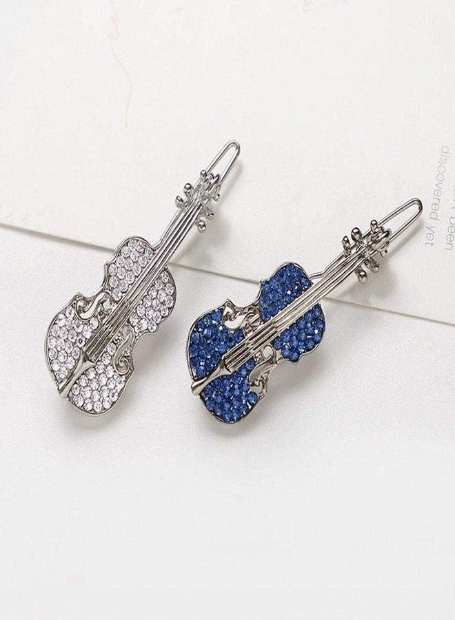 baolaili Crystal Rhinestone Barrette Hair Accessories with Violin Design for Women - Cute Korean Style Hairpins and Clips - Image 5