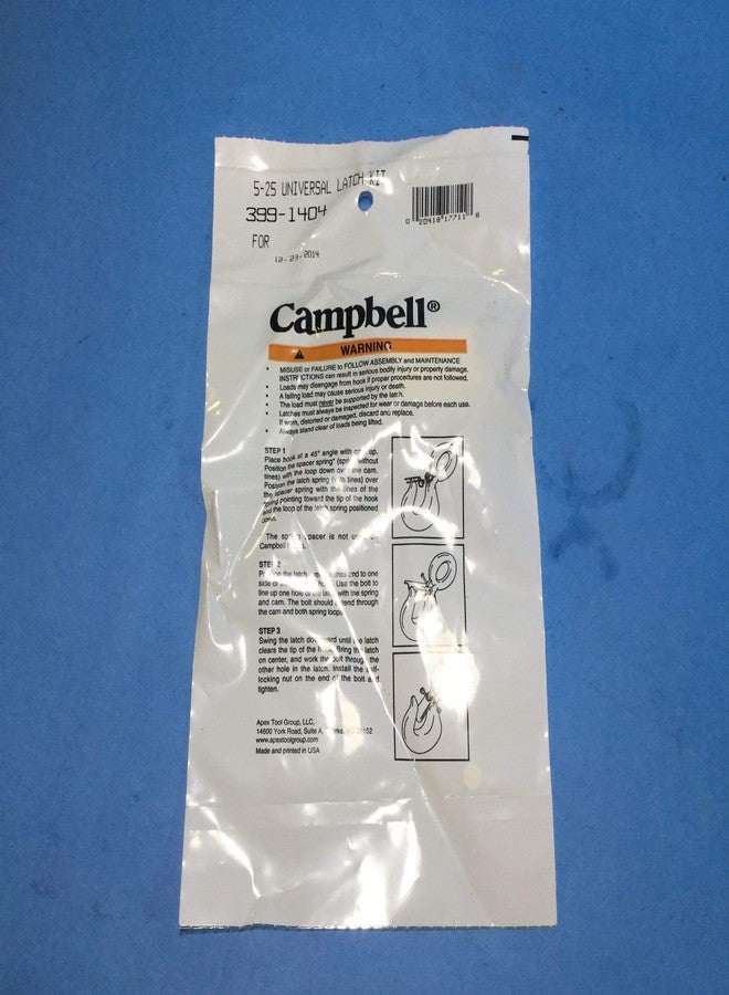 كامبيل طقم مزلاج كامبل 916-U من الفولاذ العالمي لخطاف مقاس 5-25 (3/8 بوصة) - Image 3