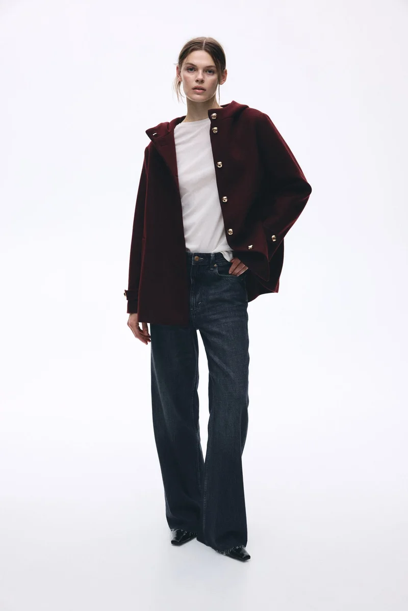 اتش اند ام معطف بقبعة