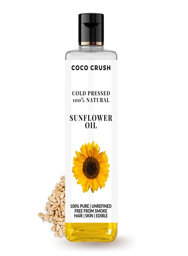 COCO CRUSH Sunflower Oil for Baby Massage | Cold Pressed & 100% Natural | Nourishing Oil for Body & Hair | Certified Organic & Gentle on Delicate Skin (200ML) - Image 1