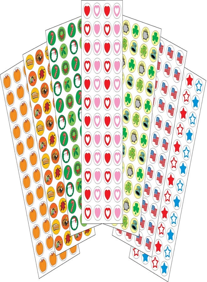 SHAPES ETC. Holiday Incentive Sticker Set 7 Sheets/288 Stickers Per Sheet Classroom Incentives Positive Behavior Rewards Chore Charts Homework Tracking Teacher School Supplies Kids Crafts USA Made - Image 1