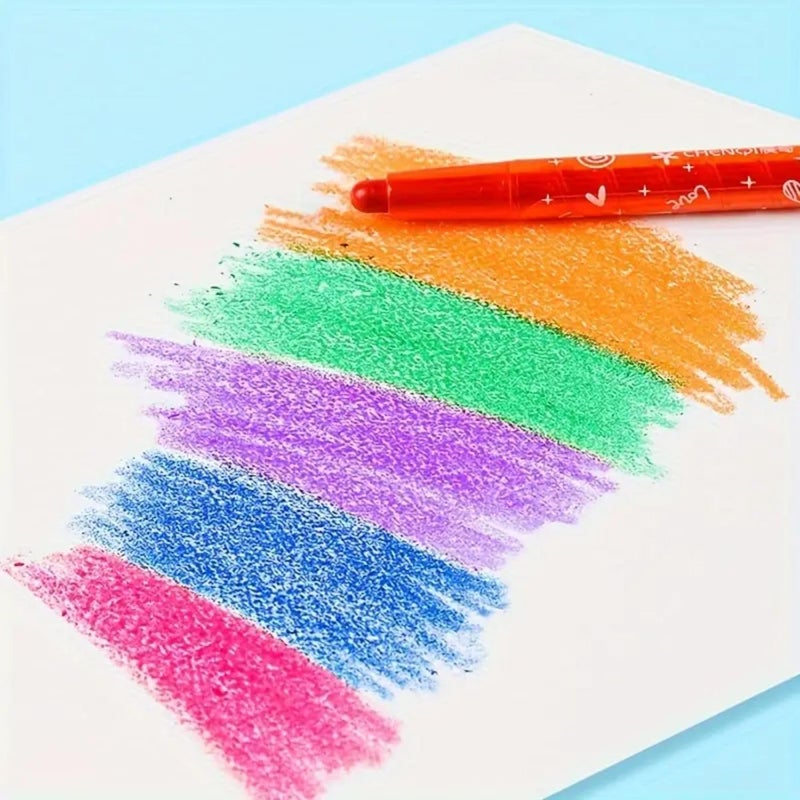 PROBABE 36-Color Rotating Crayon Marker Pen Set for Kids – Non-Toxic, Easy Grip, Washable Color Pens for Creative Fun, Ideal for Coloring Books, Sketching, DIY Crafts, and Gifting - Image 4