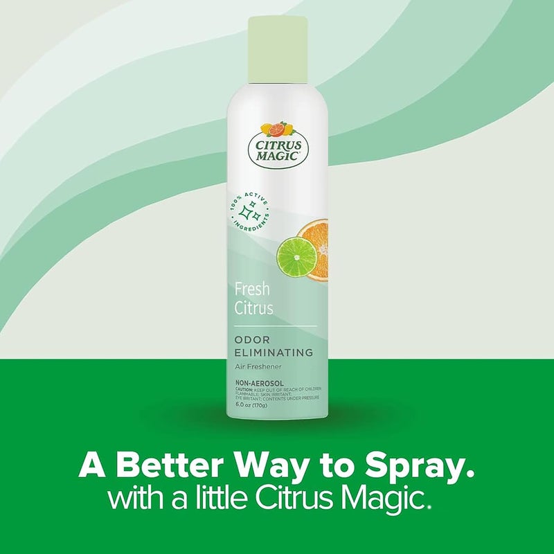 Citrus Magic Odor Eliminating Air Freshener Spray, Fresh Citrus, 6-Ounce - Image 1