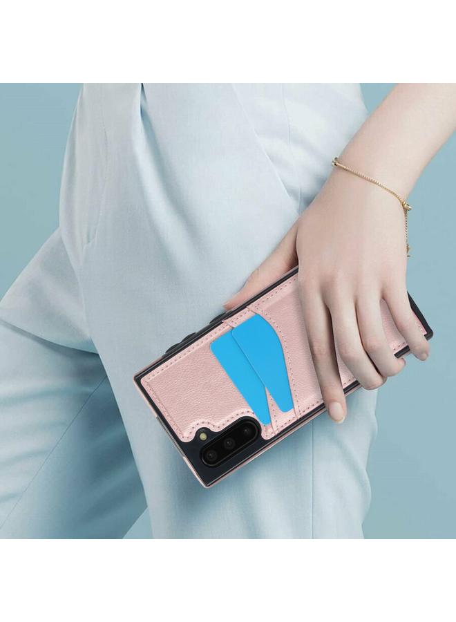 اس-توب جراب لهاتف Samsung Galaxy Note10 مصنوع من جلد الليتشي مع فتحات للبطاقات - Image 4