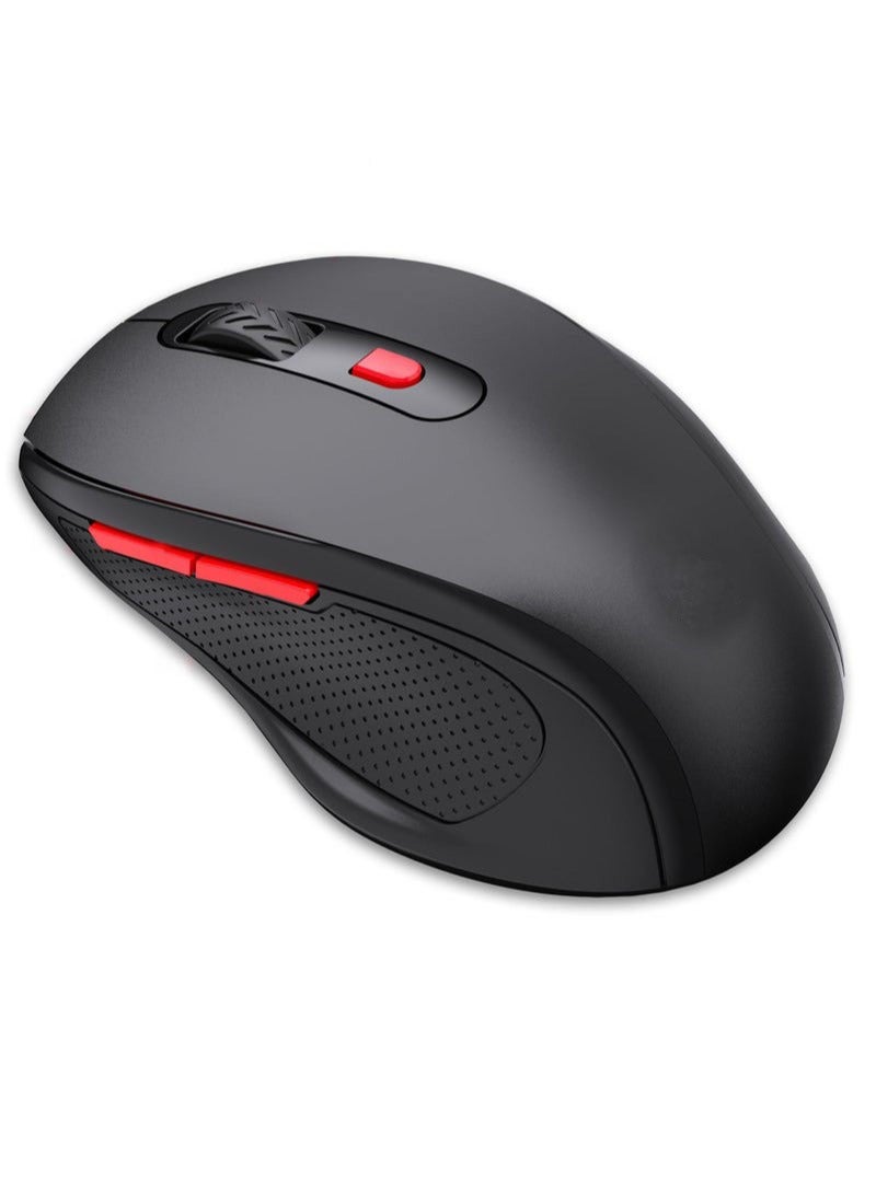 Captaintech Mouse Ergonomic PC Mouse with USB Receiver for Computer Laptop Desktop 3 DPI Adjustable Silent Click Comfortable Ergo Mouse 10M Wireless Connection Ultra-fast Scroll - Image 1