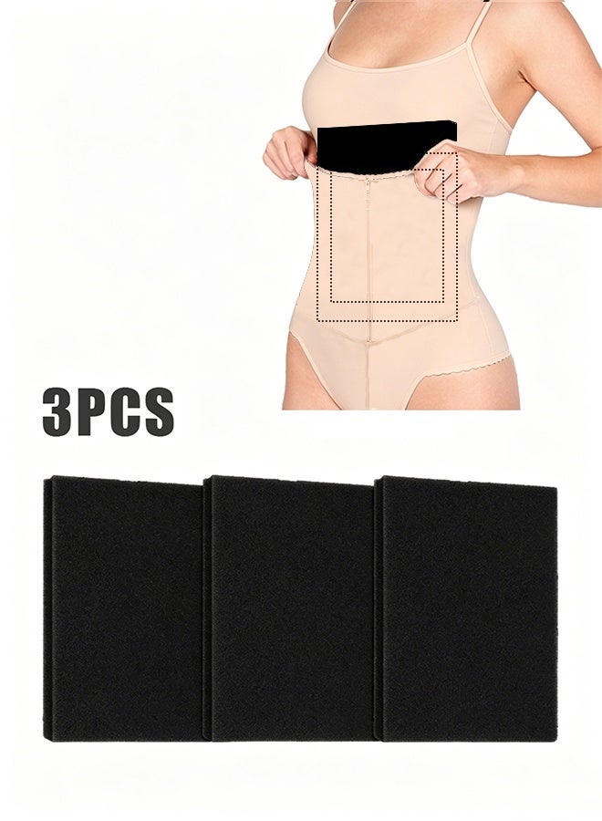 BOFAN 3PCS Lipo Foam Board Lipo Foams Post Surgery Waist Supports Foam Sheet for Recovery Post Surgery Posts Liposuction Pad Compression Garment, 28*21*1cm, Black - Image 1