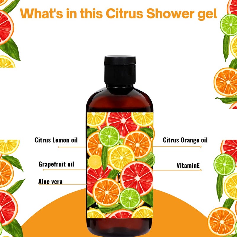Ngenbliss - Citrus Aromatherapy Shower Gel & Body Wash | Grapefruit, Lime, Orange | No Sulphate No Paraben | Organically Refreshing | (Citrus) 300 Ml - Image 3
