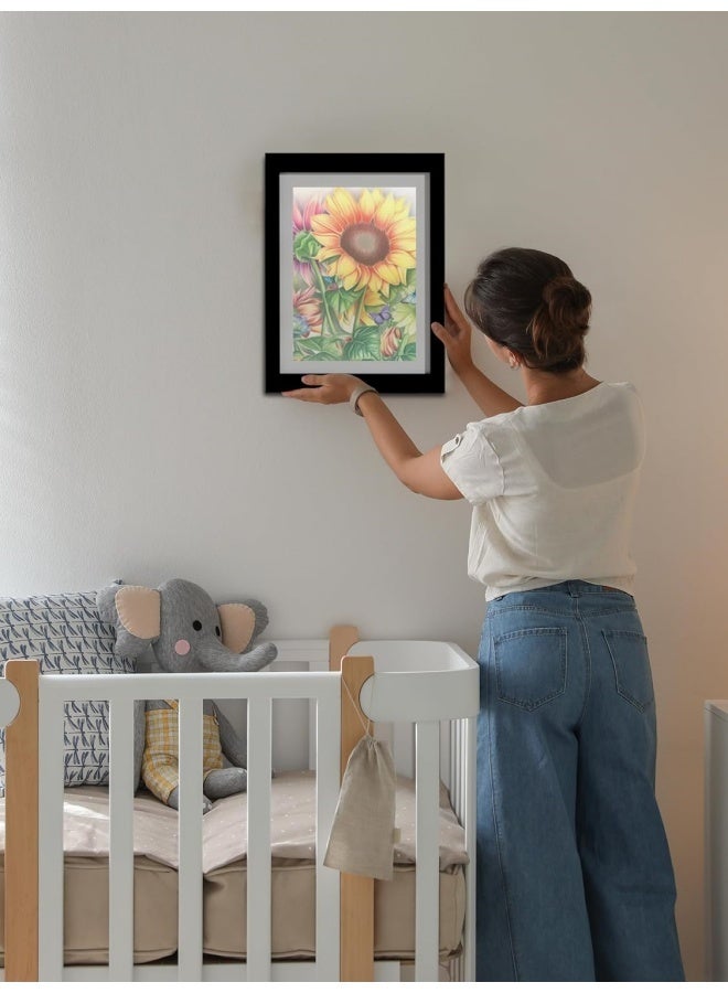 جروسي إطارات فنية للأطفال، عرضة صور مزدوجة 8.5 × 11.8 بوصة، إطارات فنية قابلة للتعديل من الأمام لعرض الصور ثلاثية الأبعاد، رسم الأطفال، الحرف اليدوية، طاولة العمل، تركيب على الجدار - Image 5