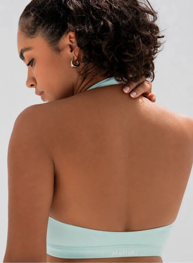 Mohuki Light Blue Active Halterneck Bra for Women | Best Price UAE